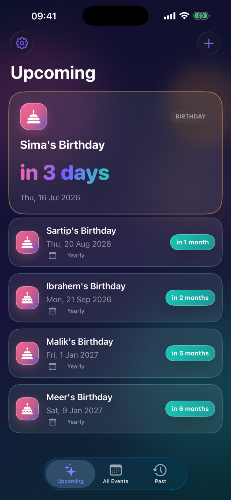 Memora — Dates & Reminders